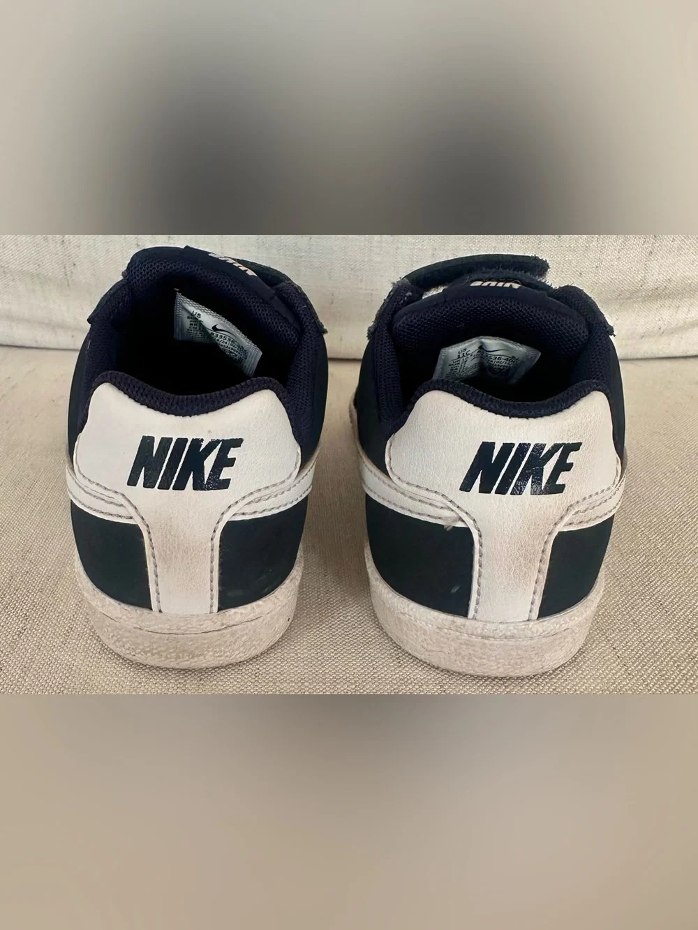 Nike Court Royale Navy Blue White Velcro Sneakers Toddler Size 11C